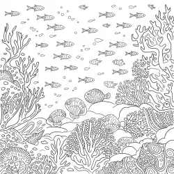 Fundo do Mar para imprimir e colorir