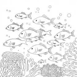 Fundo do Mar para imprimir e colorir