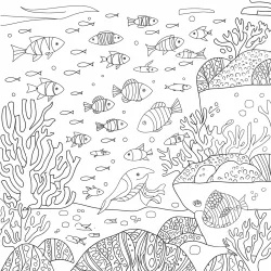 Fundo do Mar para imprimir e colorir