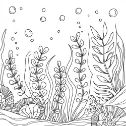 Fundo do Mar para imprimir e colorir