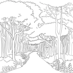 Natureza para imprimir e colorir