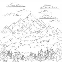 Natureza para imprimir e colorir