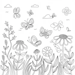 Natureza para imprimir e colorir