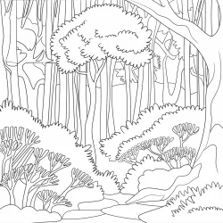 Natureza para imprimir e colorir
