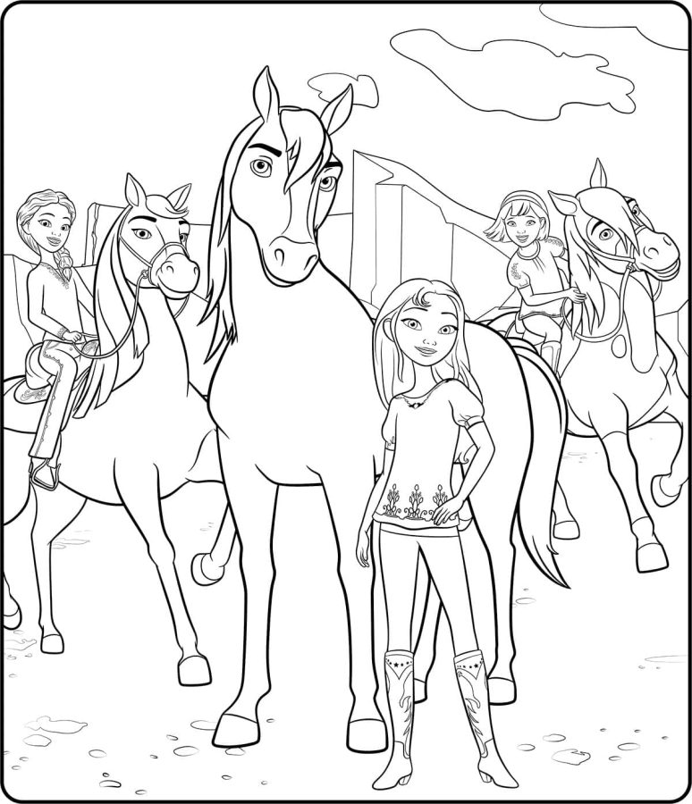 Spirit para imprimir e colorir