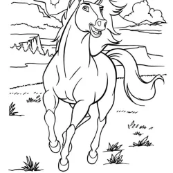 Spirit para imprimir e colorir