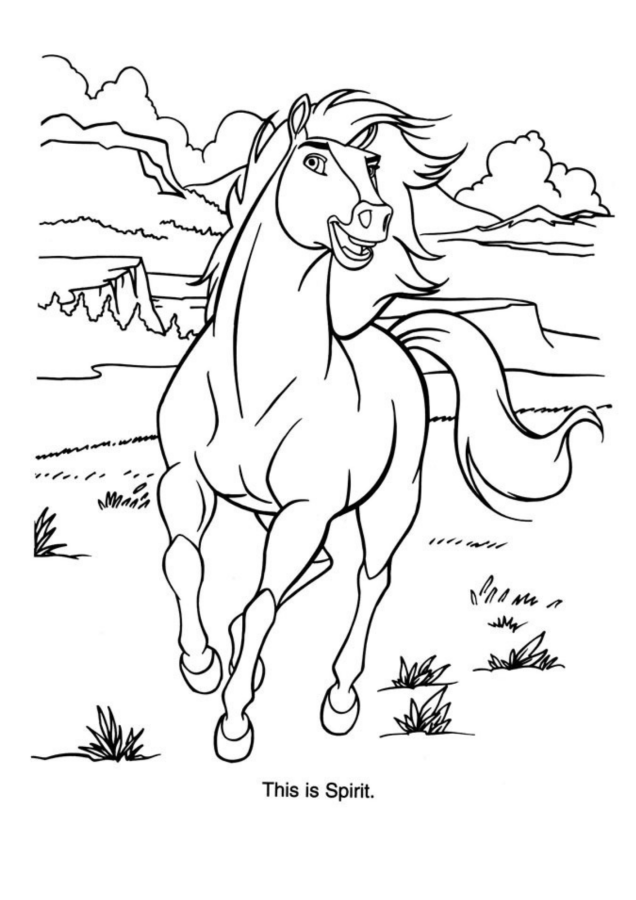 Spirit para imprimir e colorir