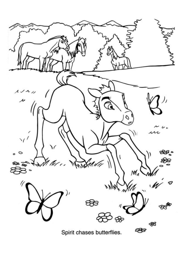 Spirit para imprimir e colorir