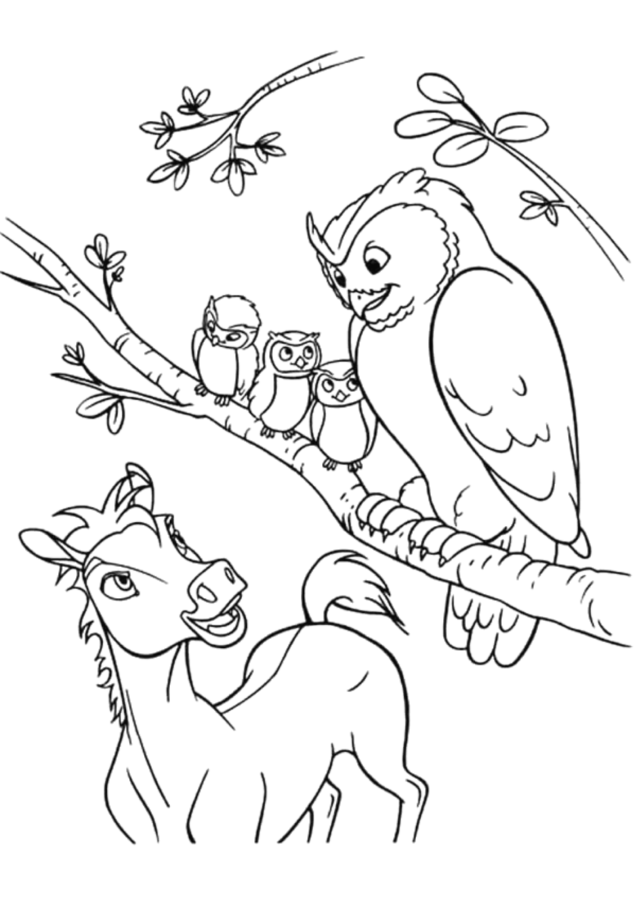 Spirit para imprimir e colorir