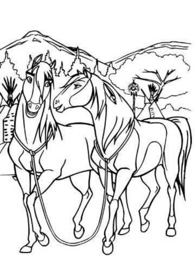 Spirit para imprimir e colorir