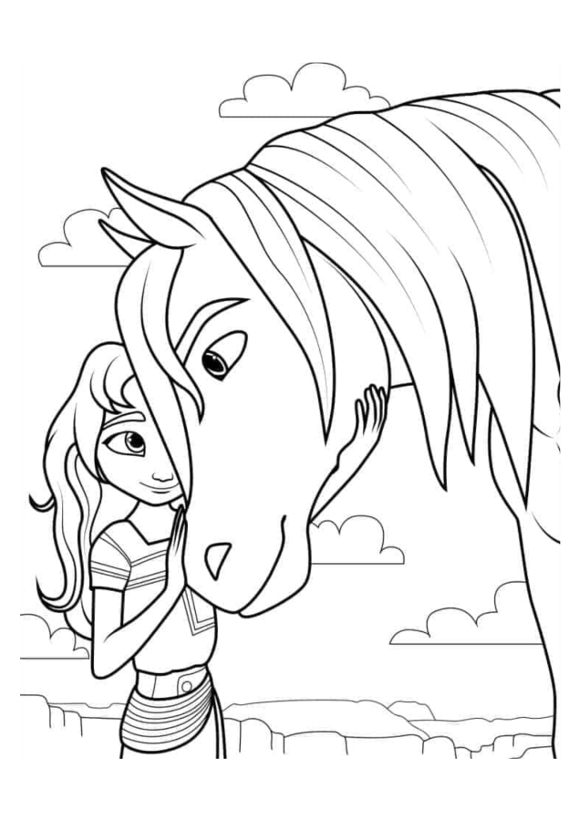 Spirit para imprimir e colorir