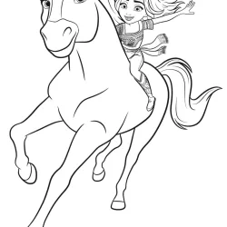 Spirit para imprimir e colorir