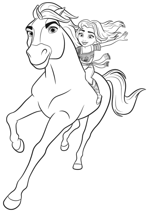 Spirit para imprimir e colorir