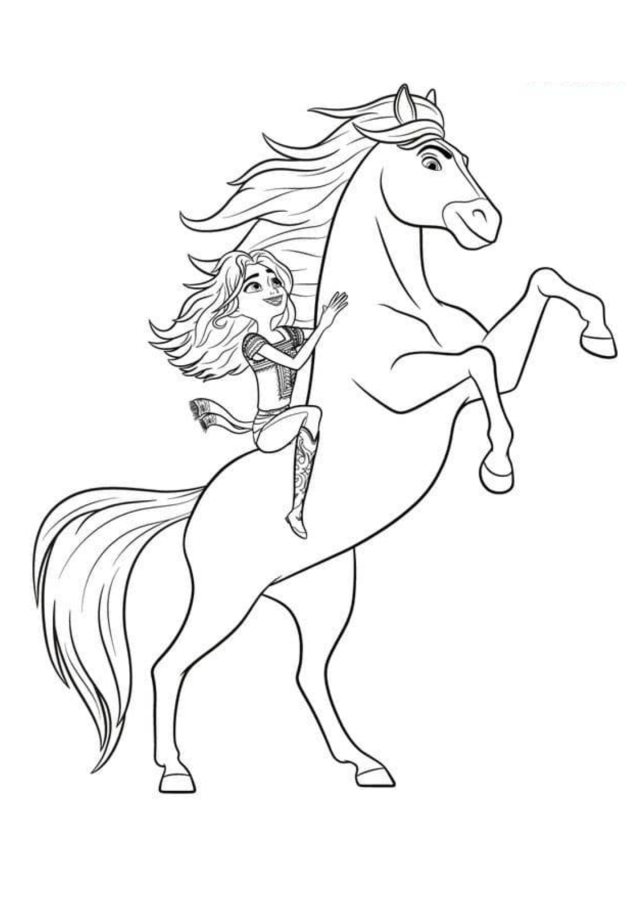 Spirit para imprimir e colorir