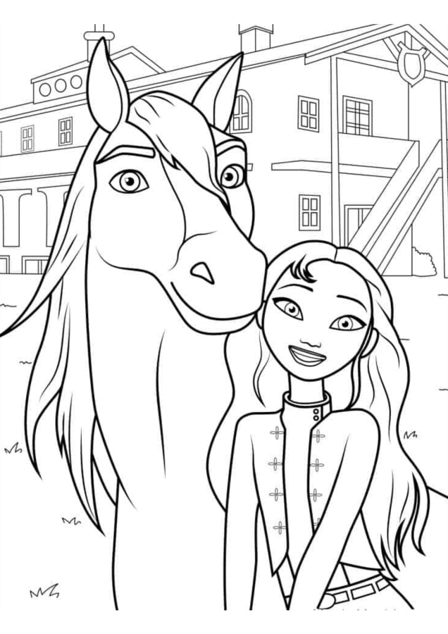 Spirit para imprimir e colorir