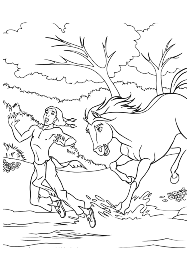 Spirit para imprimir e colorir