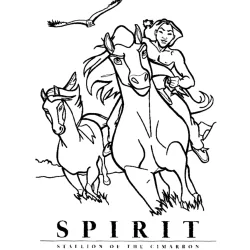 Spirit para imprimir e colorir