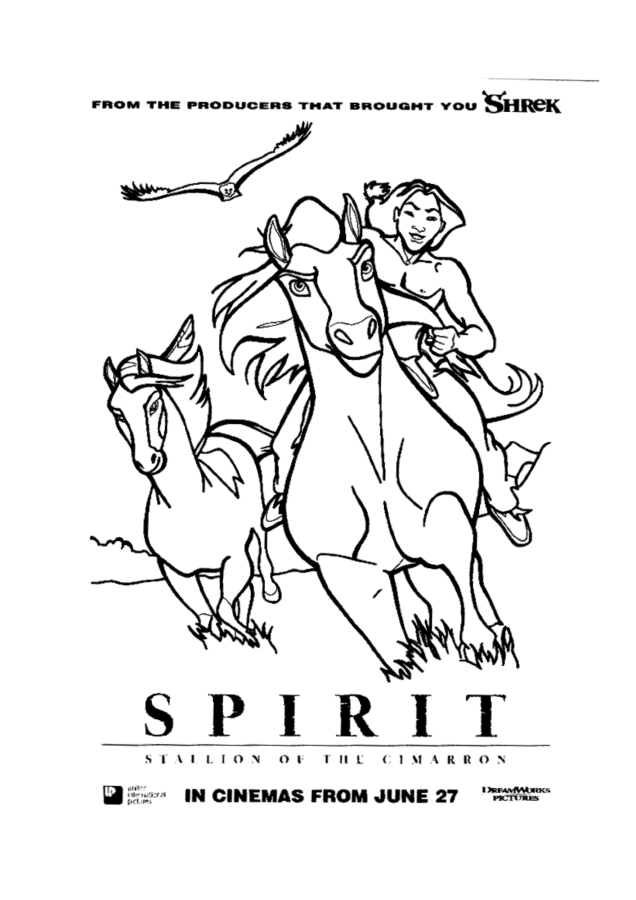 Spirit para imprimir e colorir