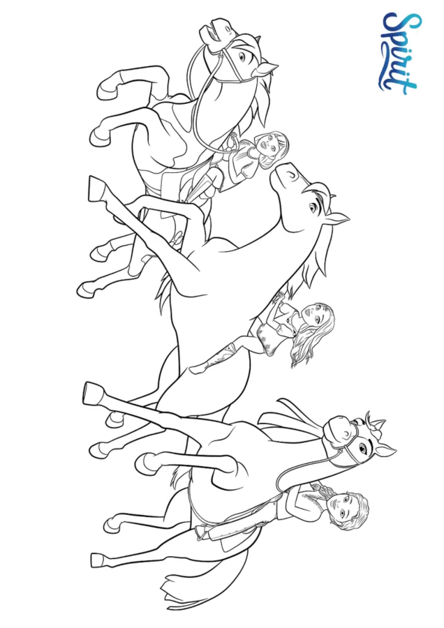 Spirit para imprimir e colorir