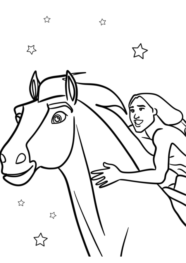 Spirit para imprimir e colorir