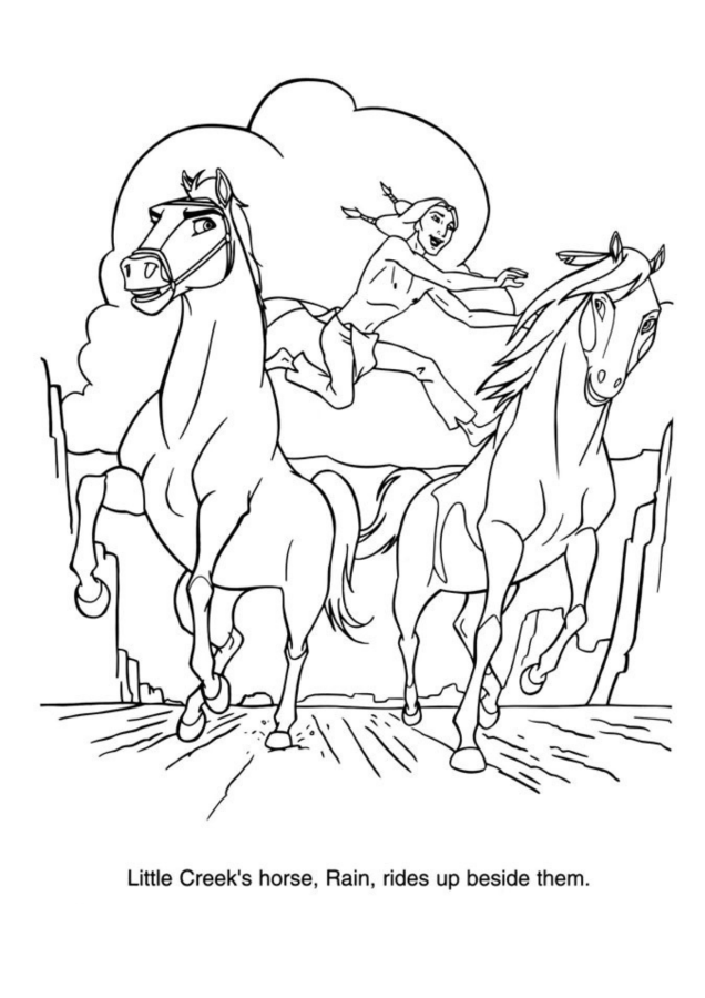 Spirit para imprimir e colorir