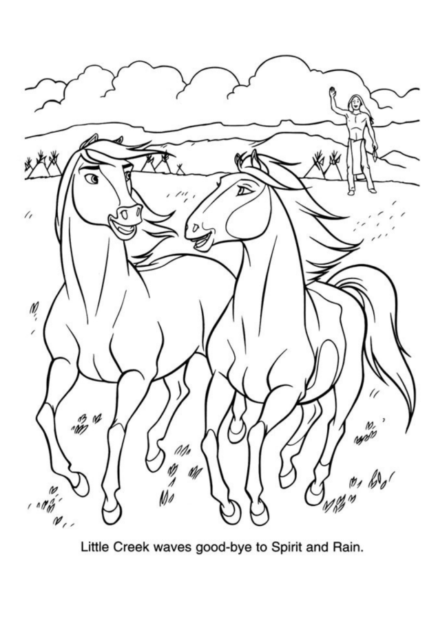 Spirit para imprimir e colorir