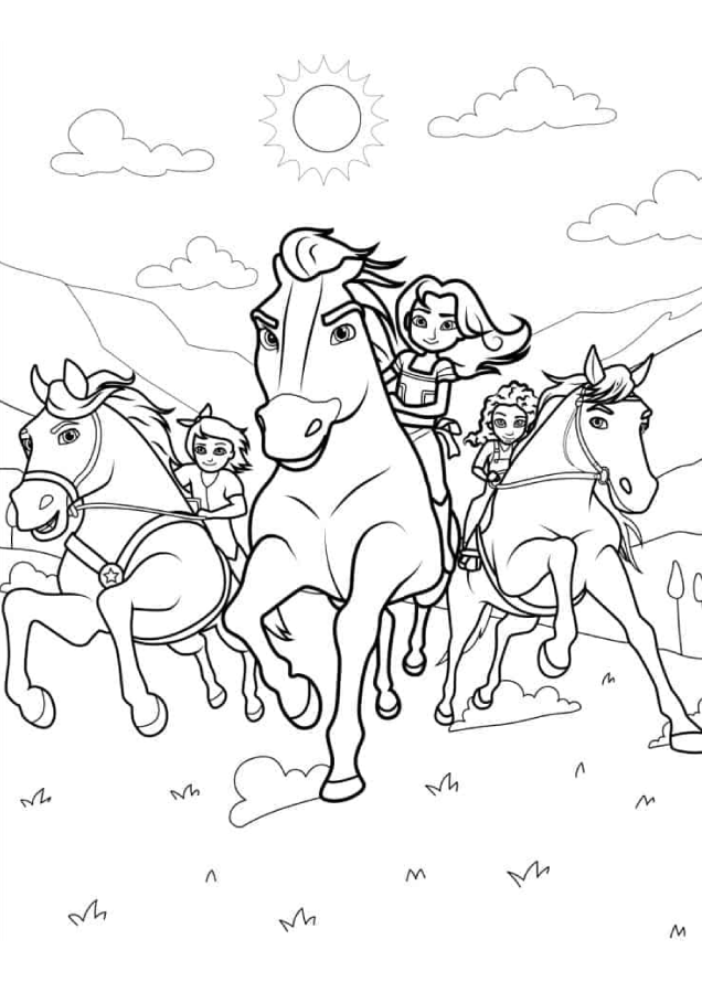 Spirit para imprimir e colorir