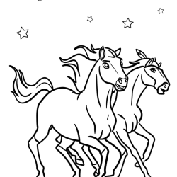 desenho de Spirit, o corcel indomável