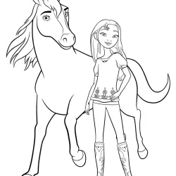 Spirit para imprimir e colorir