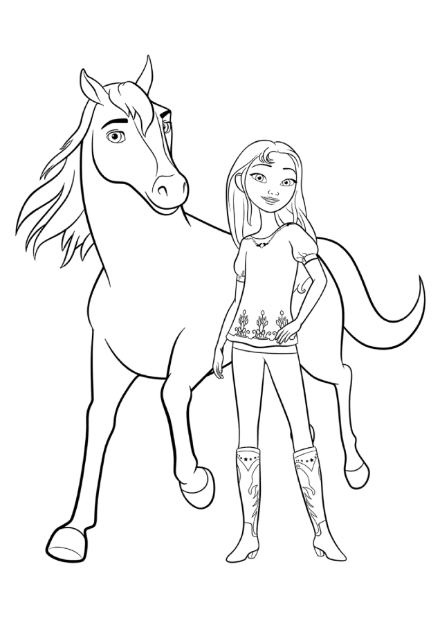 Spirit para imprimir e colorir