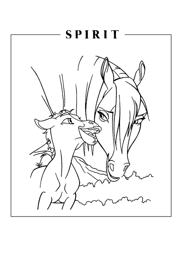 Spirit para imprimir e colorir