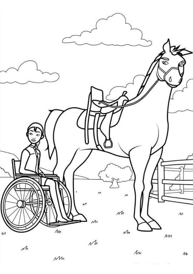 Spirit para imprimir e colorir