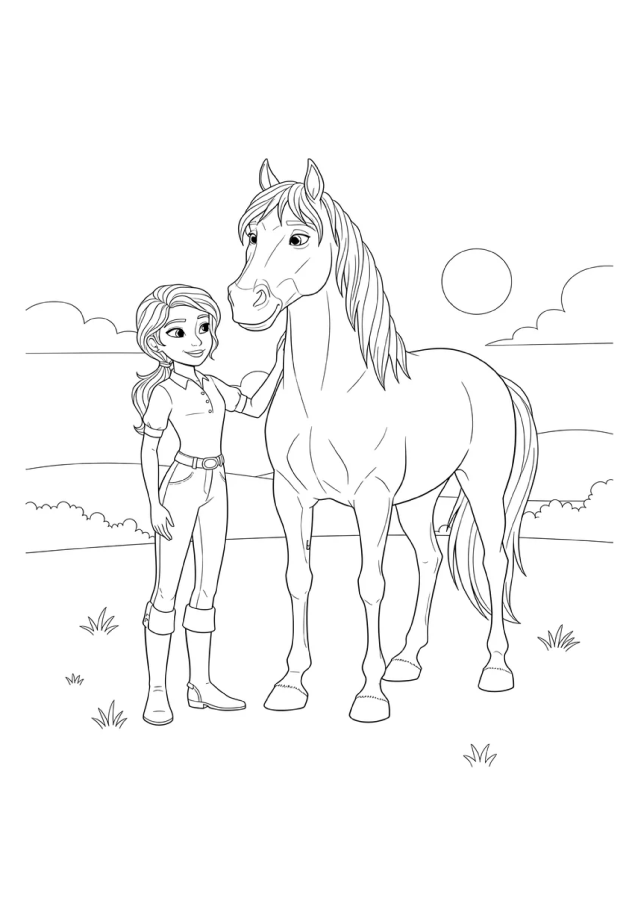 Spirit para imprimir e colorir