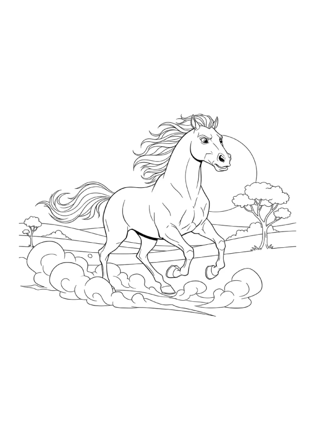 Spirit para imprimir e colorir