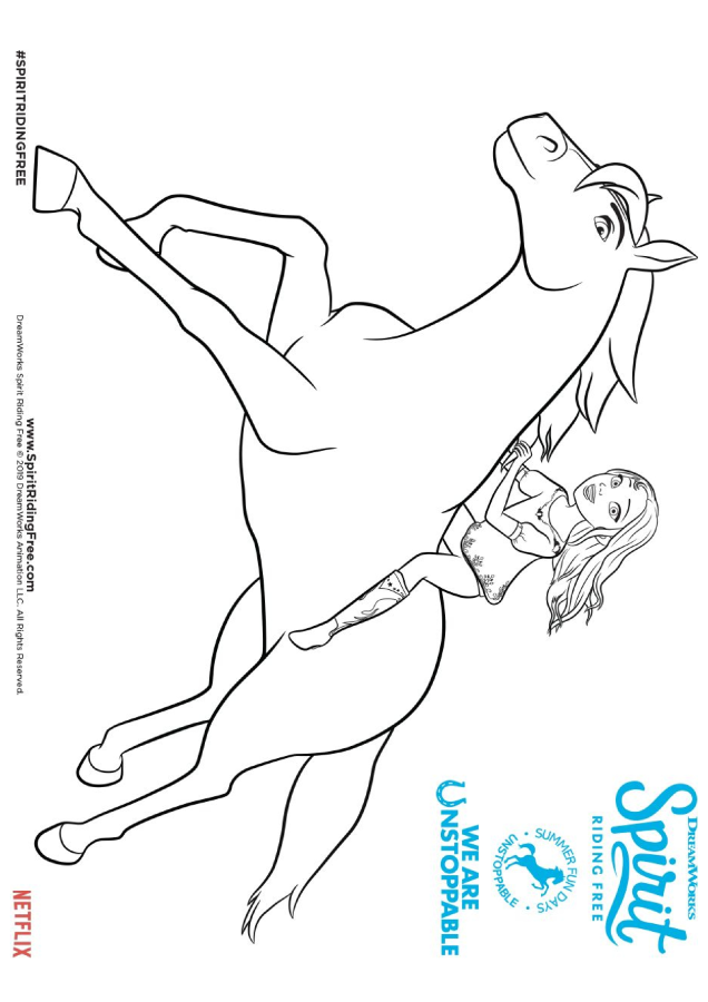 Spirit para imprimir e colorir