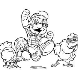 Cocoricó para imprimir e colorir