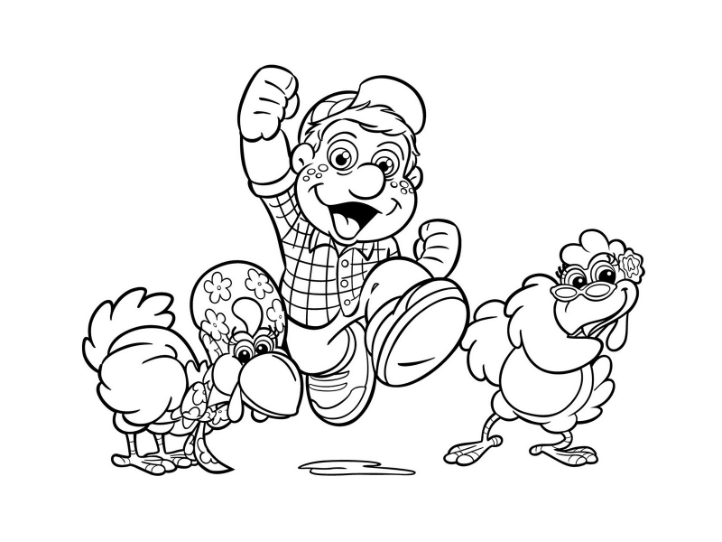 Cocoricó para imprimir e colorir