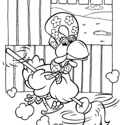 Cocoricó para imprimir e colorir