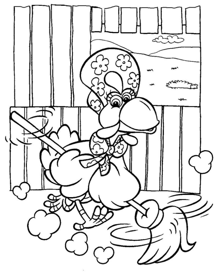 Cocoricó para imprimir e colorir