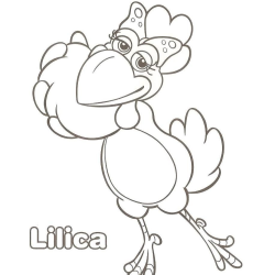 Cocoricó para imprimir e colorir