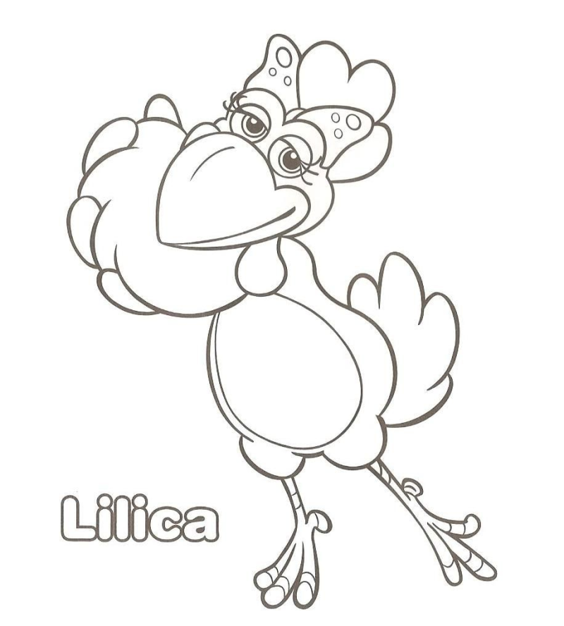 Cocoricó para imprimir e colorir