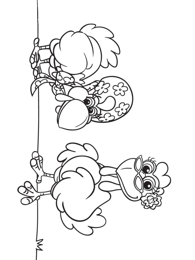 Cocoricó para imprimir e colorir