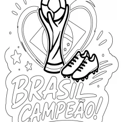 Copa do Mundo para imprimir e colorir