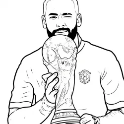 Copa do Mundo para imprimir e colorir