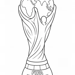 Copa do Mundo para imprimir e colorir
