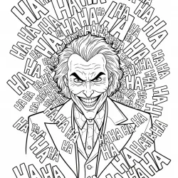 Coringa para imprimir e colorir