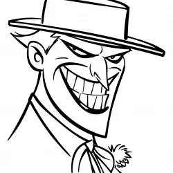Coringa para imprimir e colorir