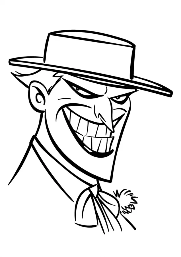 Coringa para imprimir e colorir