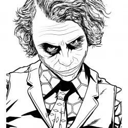 Coringa para imprimir e colorir