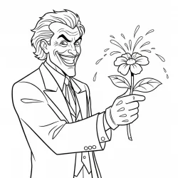 Coringa para imprimir e colorir